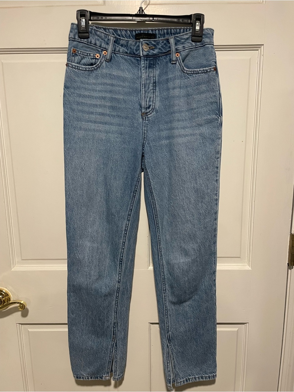 House of Harlow 1960 Super High rise Straight Split Hem Jeans Size 26